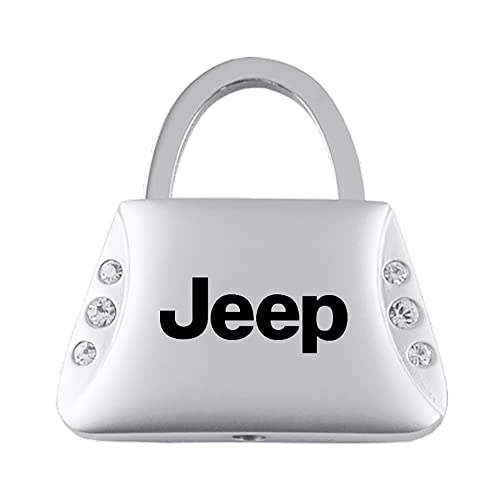 Jeep Clear Crystals Purse Shape Key Chain by Au-Tomotive Gold - BlackDogMods