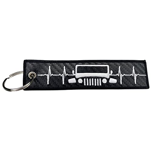 JEEP CJ-5 CJ-7 WRANGLER RUBICON GLADIATOR Keychain Highest Quality Dou –  Key Tag King