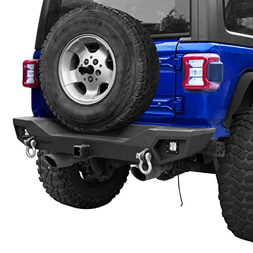 OEDRO Rear Bumper with Hitch Receiver for Jeep Wrangler JL - BlackDogMods